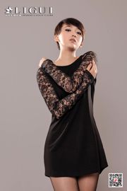 Model Xiaoqi "Black Lace" [Ligui Ligui] Kecantikan Internet