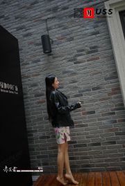 [MussGirl] No.073 Amu Leather dan Cheongsam Alternatif Pakaian Tipis Silk Foot Show