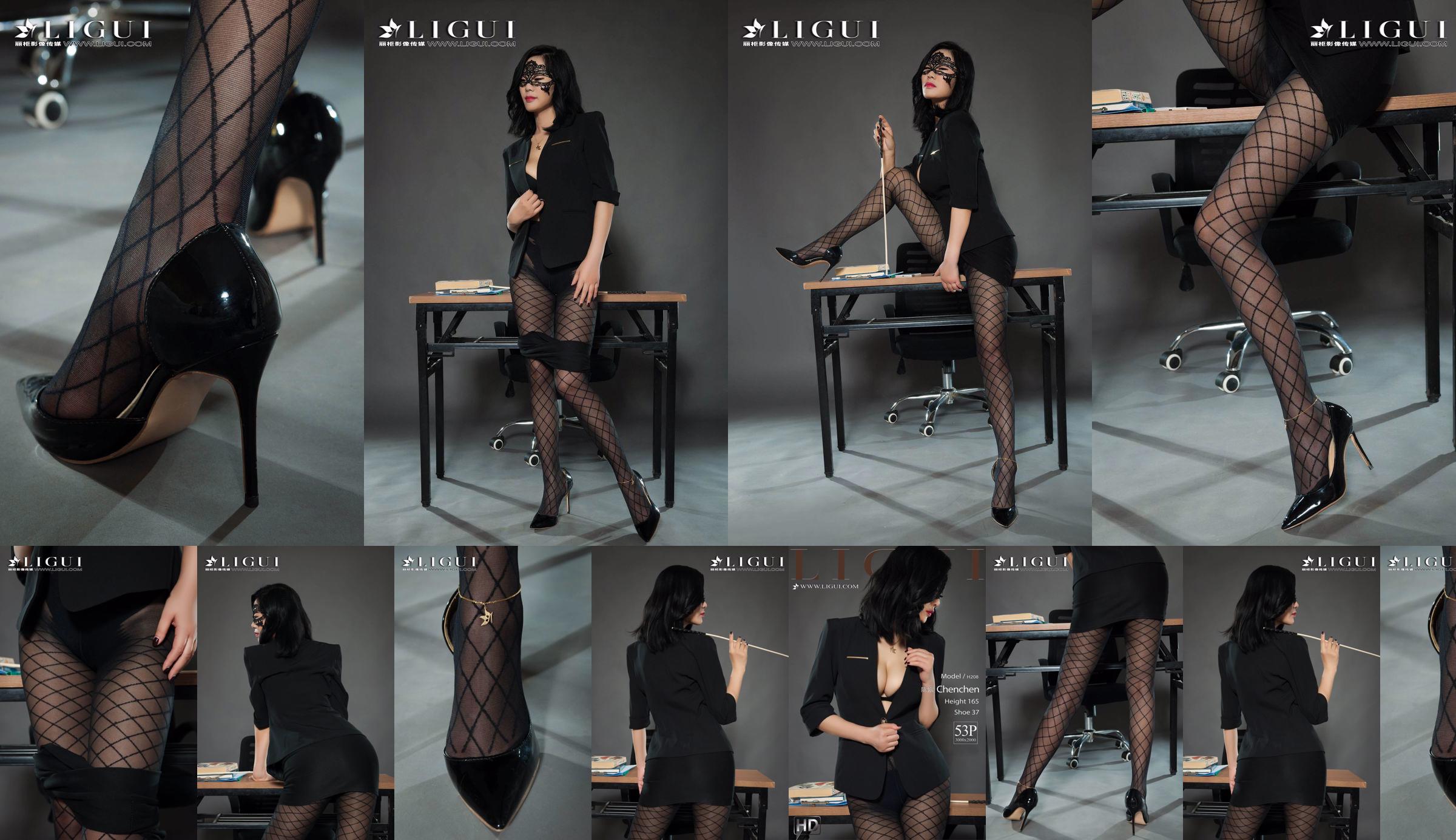 Model nogi Chen Chen "Black Silk Milf" [Ligui Liguil] Internet Beauty No.7e3116 Strona 1