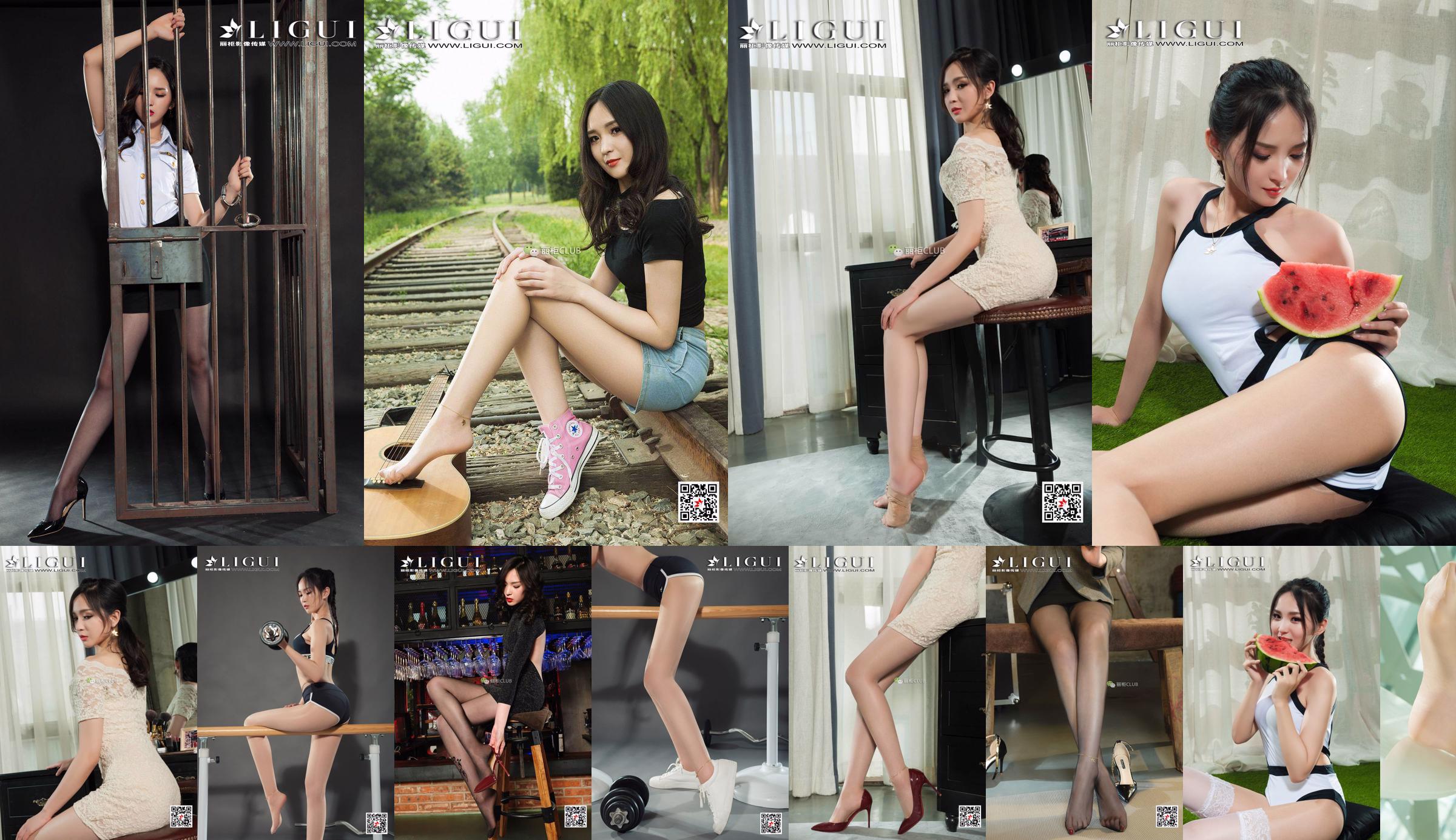 Modelo de perna Xiao Ge "Vestido de renda e pé de seda" [丽 柜 LIGUI] Network Beauty No.320534 Página 4