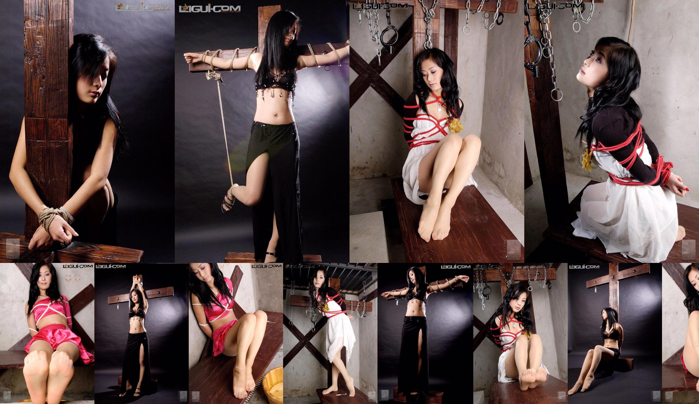 [丽 柜 美 ​​束 LiGui] Hình ảnh chân tơ "Rope Art Binding of the Cross" của người mẫu Saya No.992403 Trang 9