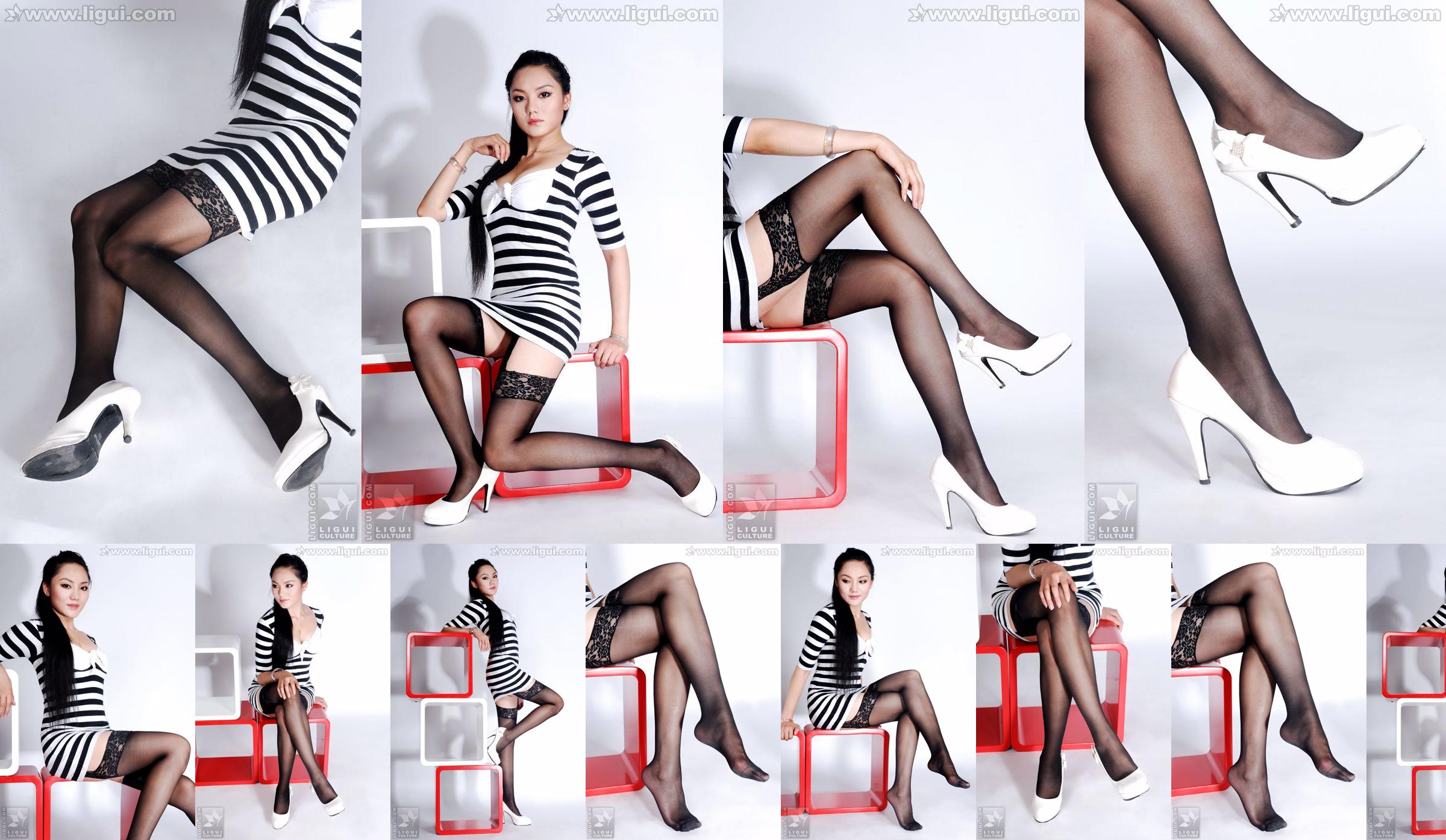 Model Yang Zi „Urok pończoch w prostej dekoracji wnętrz” [丽 柜 LiGui] Zdjęcie pięknych nóg i nefrytowych stóp No.f9835a Strona 4