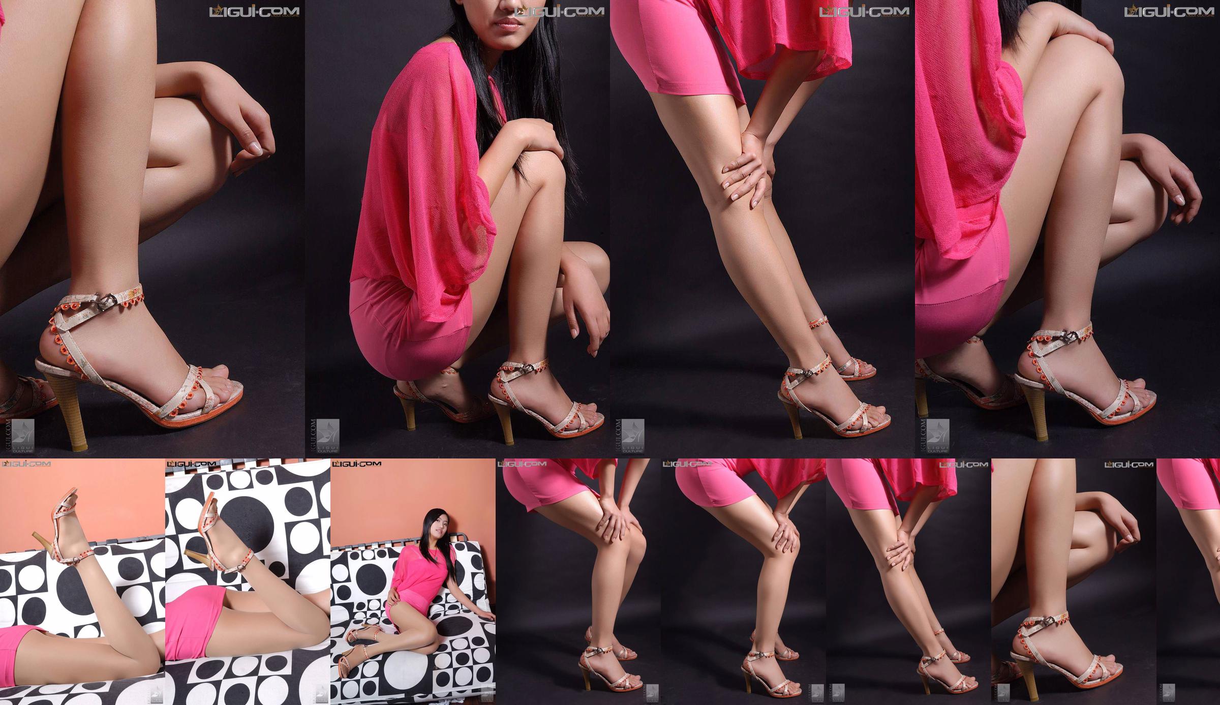 Modelo Jiang Na "Preto e branco com geometria" [丽 柜 LiGui] Foto de pé de seda com foto No.d0b30c Página 12
