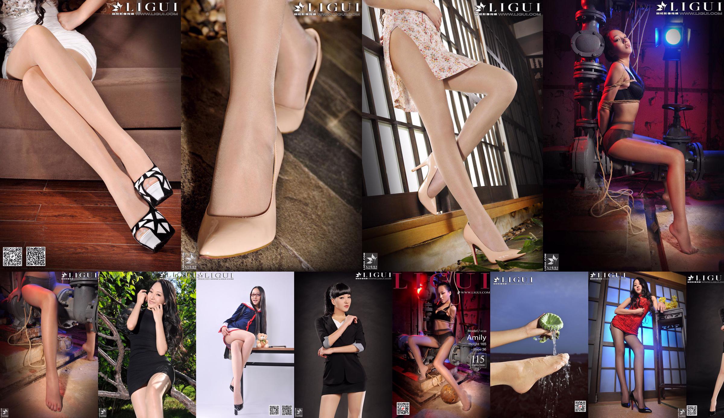 Obras completas da modelo Amily "Black Silk Girl de salto alto" [LiGui] Foto de belas pernas e pés de seda No.5bab82 Página 2