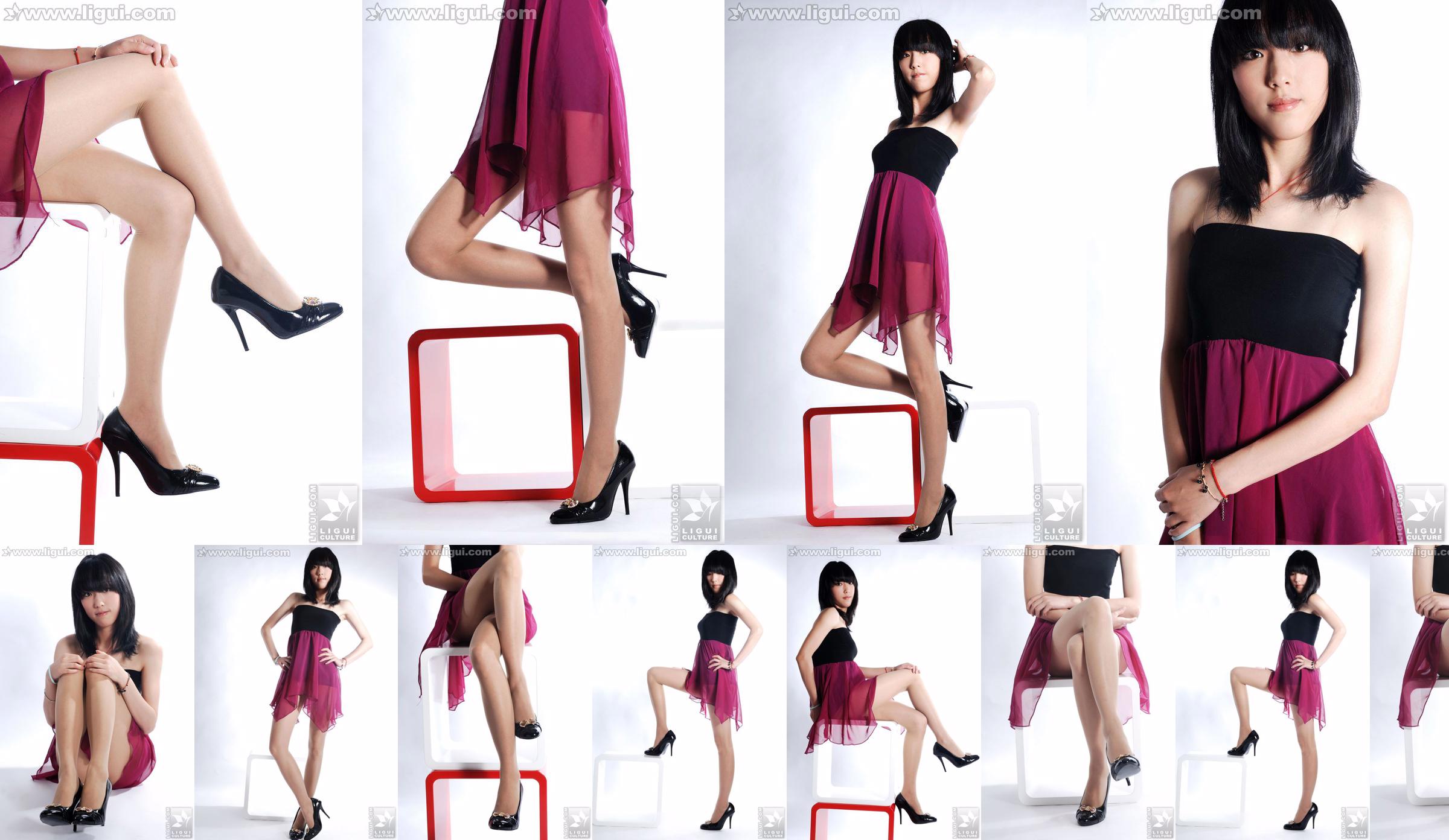 Modelo Lu Yingmei "Top éxito de taquilla visual de tacones altos" [丽 柜 LiGui] Foto de hermosas piernas y pies de jade No.f446b8 Página 3