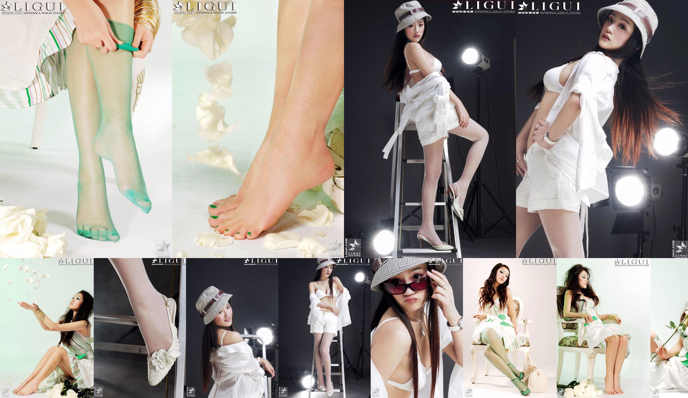 [丽 柜 贵 foot LiGui] Фотография красивых ног и шелковых ступней модели Чжан Цзинъянь "Модная ступня" No.47098a Страница 1