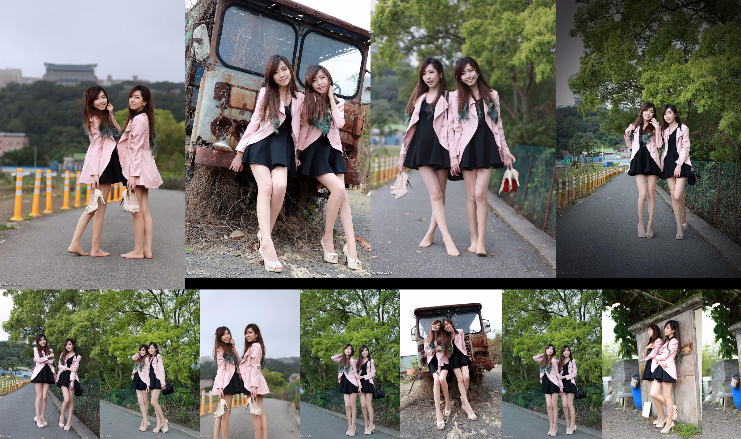 Hai chị em sinh đôi Đài Loan cực kỳ trong sáng và ngọt ngào Chụp ảnh ngoài trời tươi No.fa4d33 Trang 4