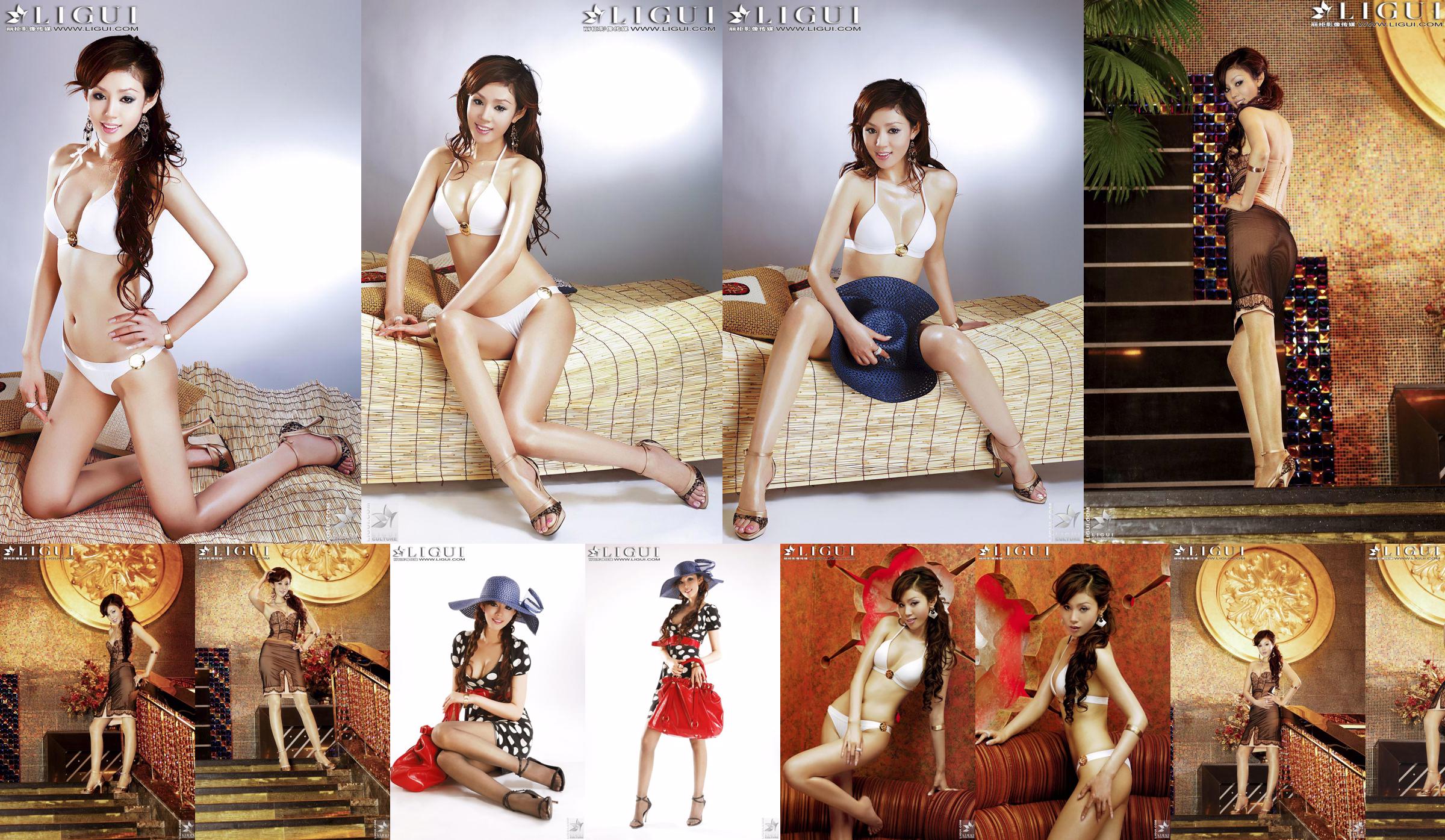 [丽 柜 LiGui] "Bikini + Robe" du modèle Yao Jinjin, belles jambes et pieds soyeux Photo Picture No.41f750 Page 15