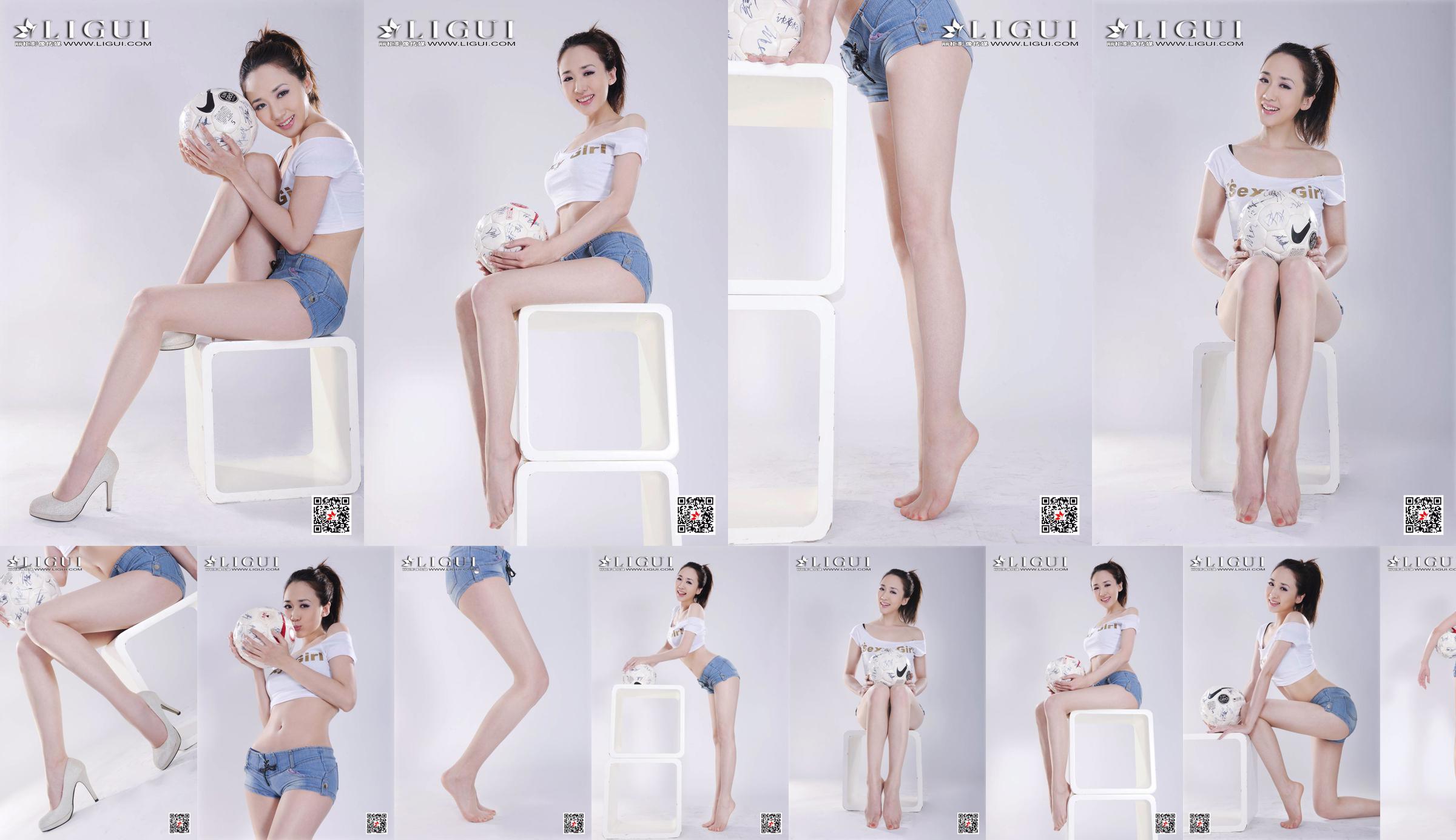 Model Qiu Chen "Super Short Hot Pants Football Girl" [LIGUI] No.e005d0 Page 28