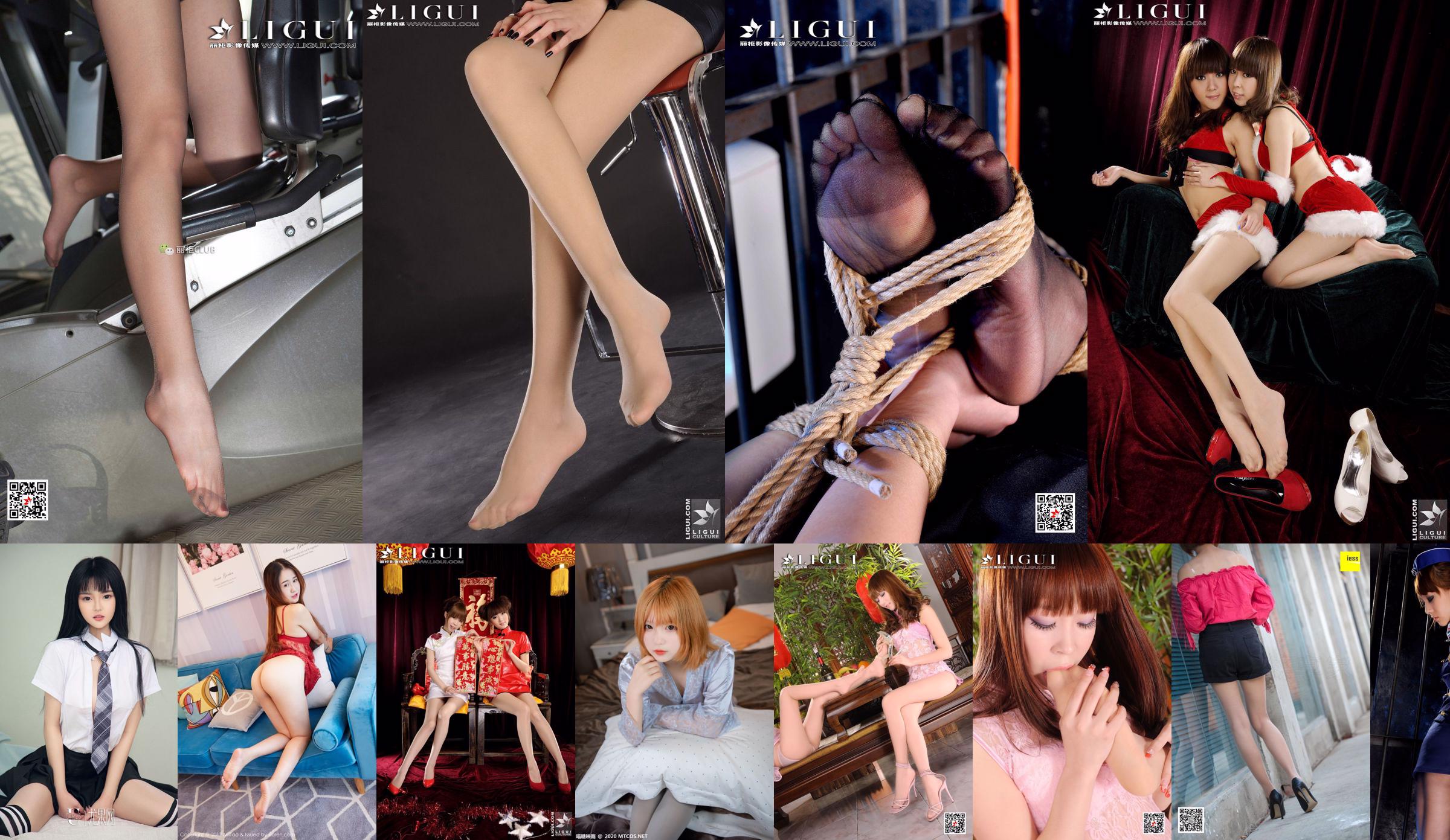 Colección superior e inferior modelo Momoko "Office Silk and Foot Show" [丽 柜 LiGui] Foto de hermosas piernas y pies de jade No.4309aa Página 19
