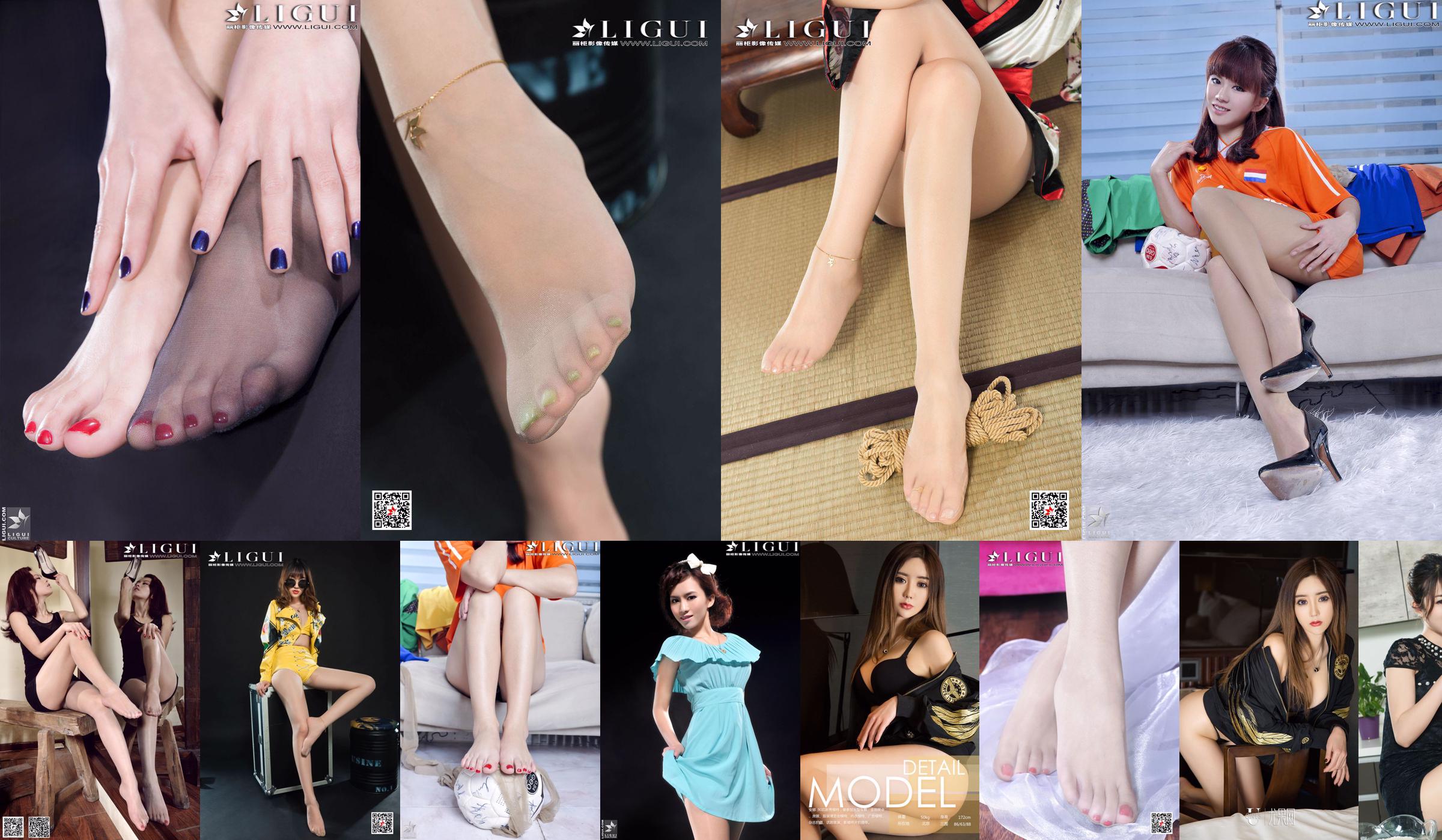[丽 柜 LiGui] Modèle Anna "Cashier Beauty Silk Foot High Heel" Belles jambes et pied de jade No.21dbe2 Page 1